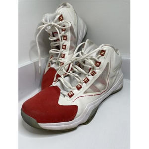 REEBOK Q96 CROSSEXAMINE White/Stadium Red/Ice MENS Size 13 Basketball Shoes